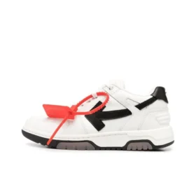 OFF-WHITE Out Of Leather Sneakers Men's Shoes Office White Black