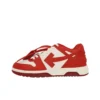 OFF-WHITE Out Of Leather Sneakers Men's Shoes Red And White
