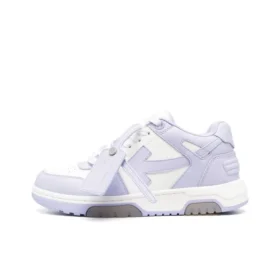 OFF-WHITE Out Of Leather Sneakers Men's Shoes Purple White