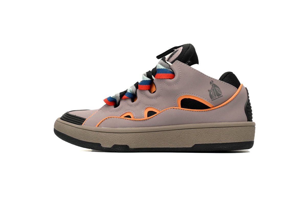 Lanvin Curb Sneaker Leather Sneakers Women's Men's Shoes Brown