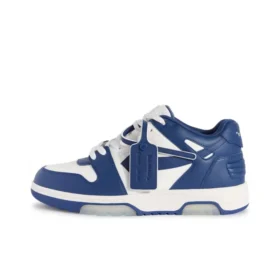 OFF-WHITE Out Of Leather Sneakers Men's Shoes Diamond Blue