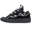 Lanvin Curb Sneaker Leather Sneakers Women's Men's Shoes black