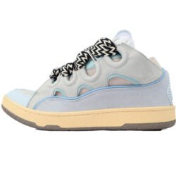 Lanvin a Curb Sneaker Leather Sneakers Women's Men's Shoes blue