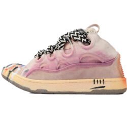 Lanvin a Curb Sneaker Leather Sneakers Women's Men's Shoes pink