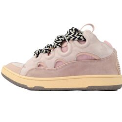 Lanvin a Curb Sneaker Leather Sneakers Women's Men's Shoes pink