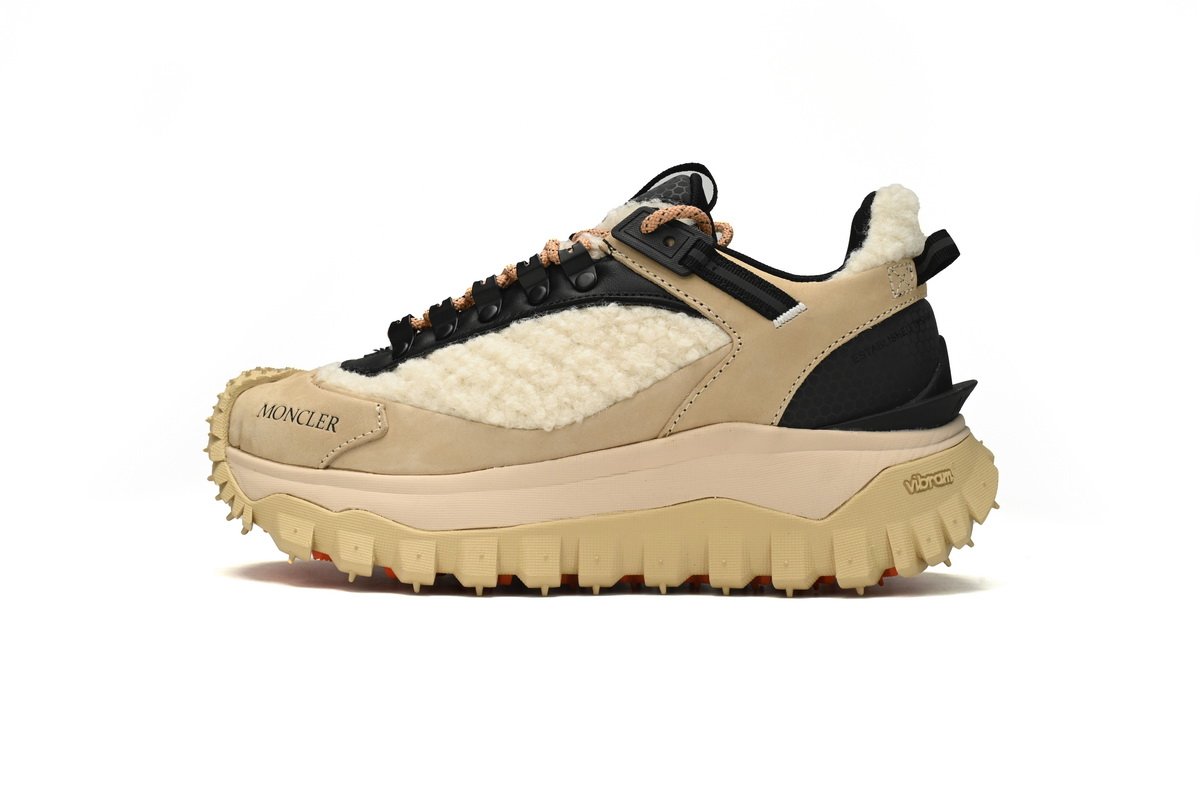 Moncler Trailgrip Fluorescent Black Velvet Khaki Hiking shoes