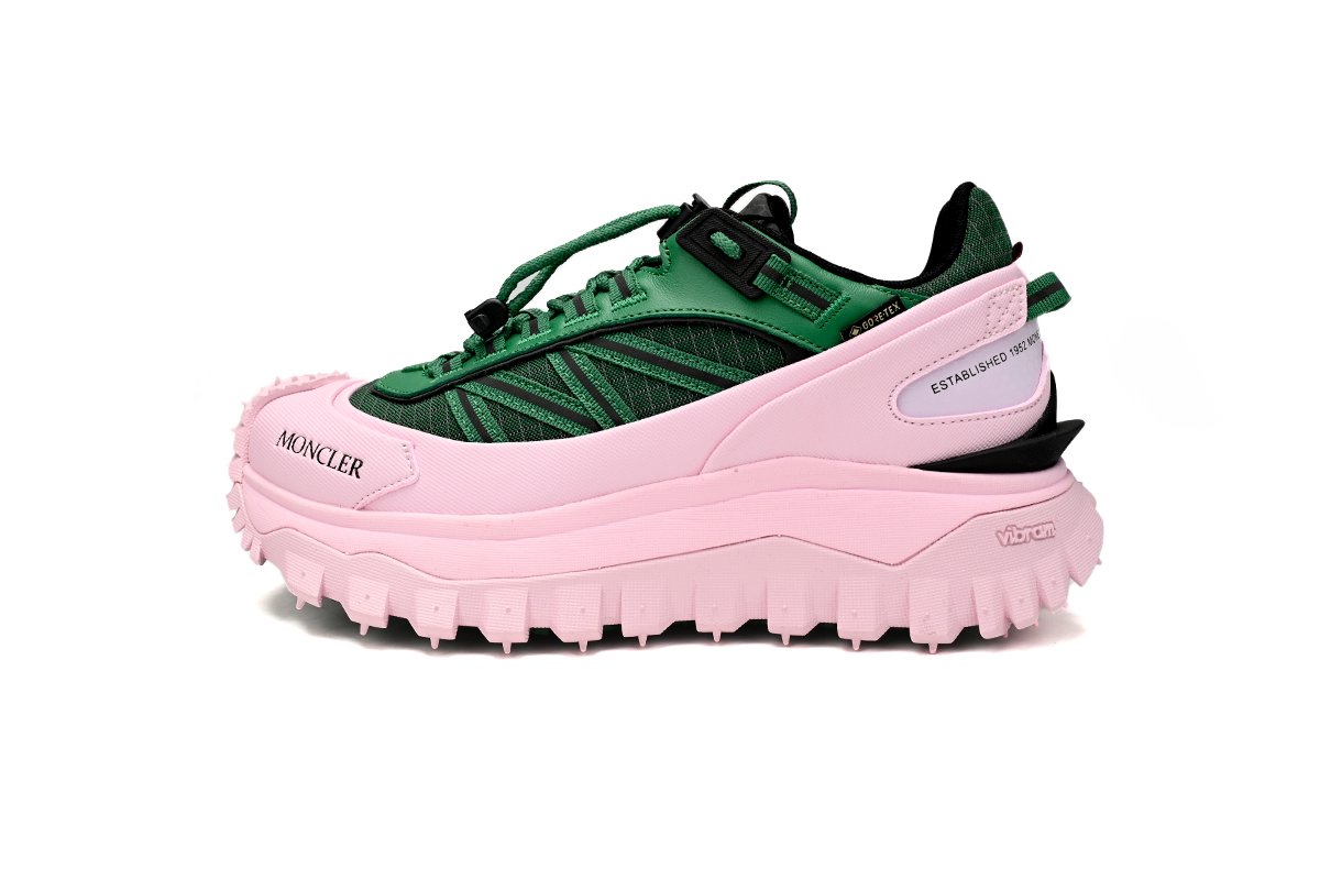 Moncler Trailgrip Fluorescent Black Green Powder Hiking shoes