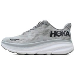HOKA Clifton 9 2E Wide 'Harbor Mist' Sneaker Shoes  Grey