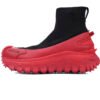 Moncler Trailgrip Leather Black and Red Hiking boots
