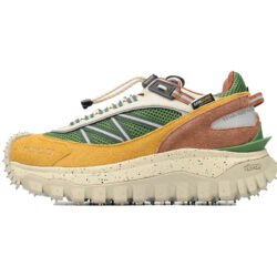 Moncler Trailgrip Leather Yellow Green Hiking shoes