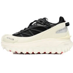 Moncler Trailgrip Leather Black And White Hiking shoes