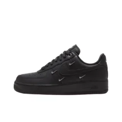 Nike Air Force 1 Low Black Silver Mini Swoosh  HQ1180-001